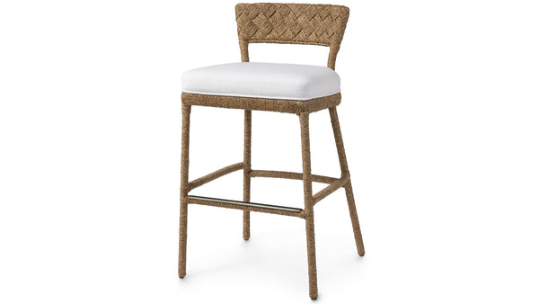 Palecek Furniture I/O BASKET WEAVE 4J / Motor Freight - Rate TBQ Palecek Lance 30" Barstool