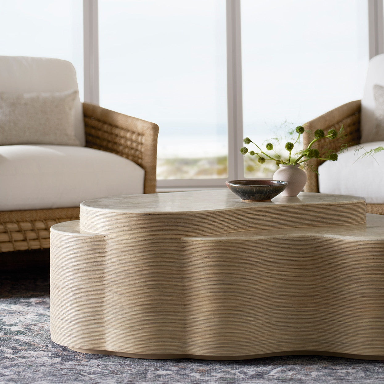 Palecek Furniture Default Title / Motor Freight - Rate TBQ Palecek Levine Coffee Table, Natural