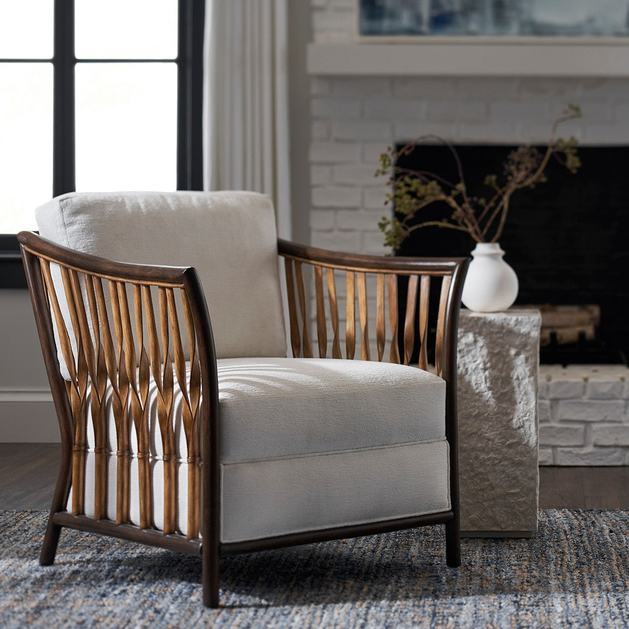 Palecek Furniture I/O SAILCLOTH SALT 64 / Motor Freight - Rate TBQ Palecek Lincoln Lounge Chair