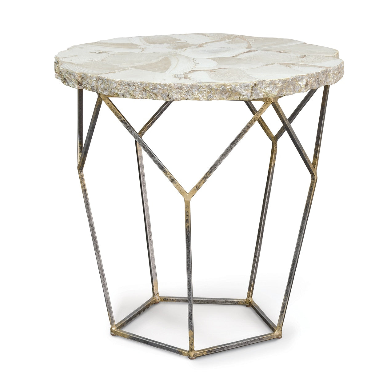 Palecek Furniture Default Title / Motor Freight - Rate TBQ Palecek Loren Fossilized Clam Side Table