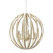 Palecek Lighting Default Title / Motor Freight - Rate TBQ Palecek Madera Coco Chandelier, White
