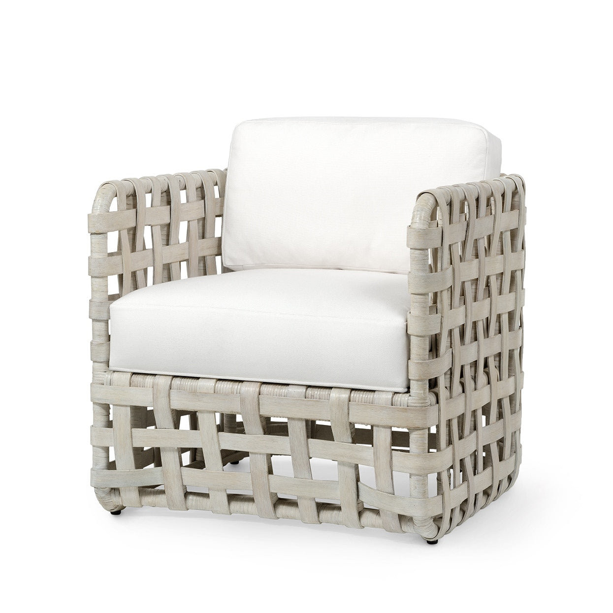 Palecek Furniture I/O BASKET WEAVE 4J / Motor Freight - Rate TBQ Palecek Medford Lounge Chair, White
