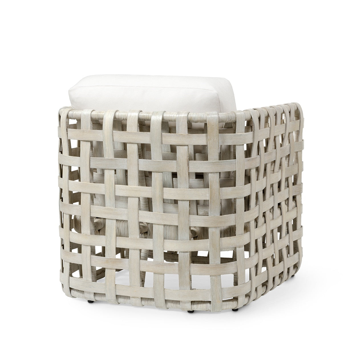 Palecek Furniture I/O BASKET WEAVE 4J / Motor Freight - Rate TBQ Palecek Medford Lounge Chair, White