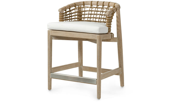 Palecek Furniture I/O BASKET WEAVE 4J / Motor Freight - Rate TBQ Palecek Melrose 24" Counter Stool