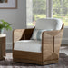 Palecek Furniture I/O OYSTER CHENILLE 4K / Motor Freight - Rate TBQ Palecek Mesa Swivel Lounge Chair, Natural
