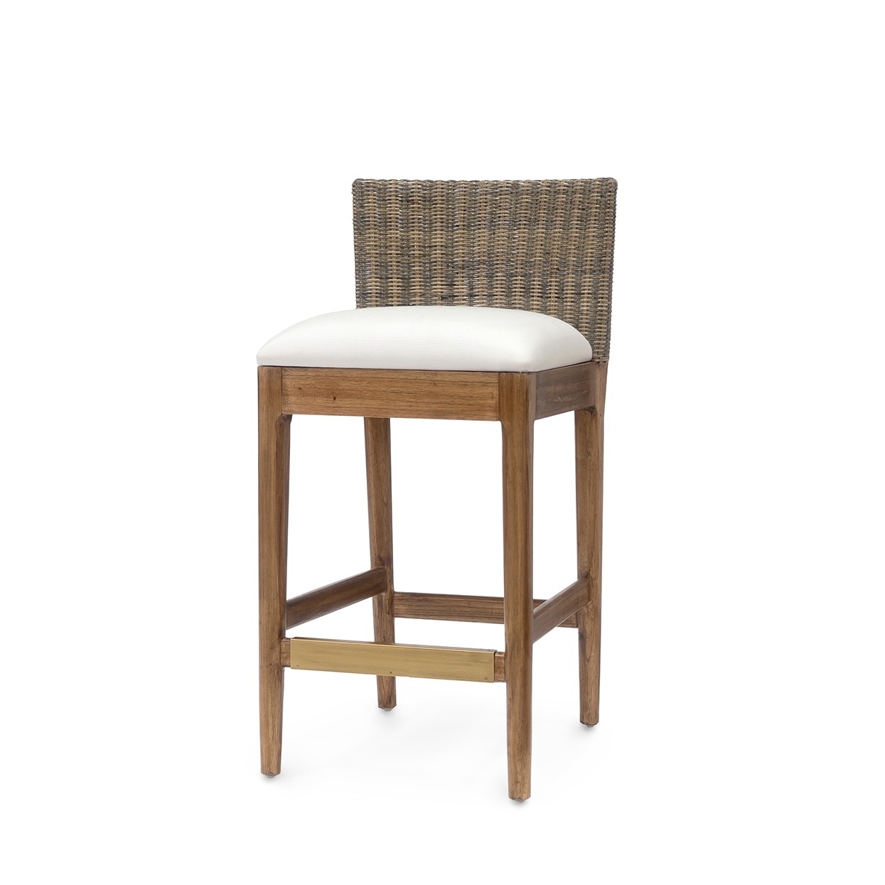 Palecek Furniture I/O SAILCLOTH SALT 64 Palecek Milan 24" Counter Stool