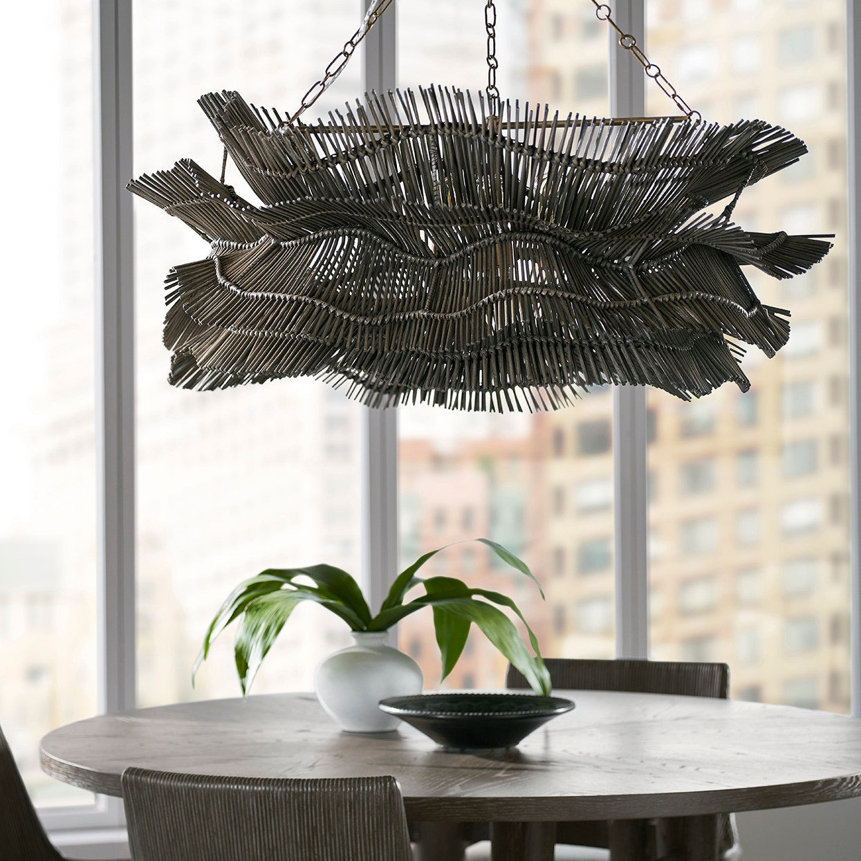 Palecek Lighting Default Title / Motor Freight - Rate TBQ Palecek Miramar Chandelier, Grey