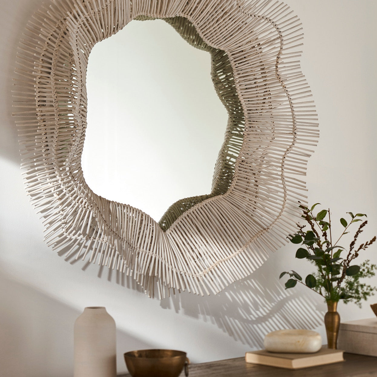Palecek Lighting Default Title / Motor Freight - Rate TBQ Palecek Miramar Mirror, White