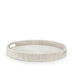 Palecek Home Decor Palecek Monarch Round Tray Large White Sand