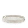 Palecek Home Decor Palecek Monarch Round Tray Large White Sand