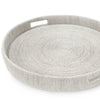 Palecek Home Decor Palecek Monarch Round Tray Large White Sand