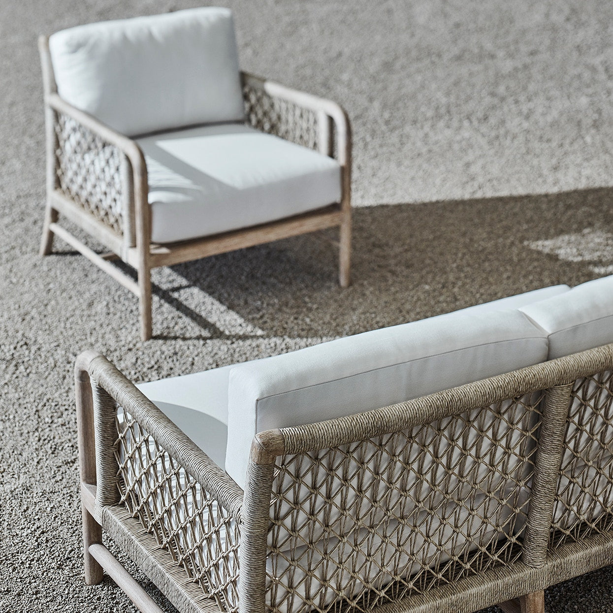 Palecek Furniture I/O SAILCLOTH SALT 64 / Motor Freight - Rate TBQ Palecek Montecito Outdoor Lounge Chair