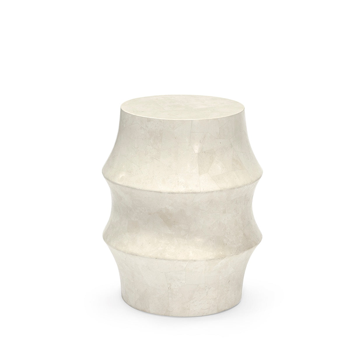 Palecek Furniture Palecek Nali Stone Outdoor Stool White