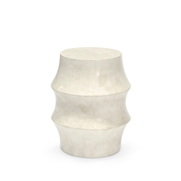 Palecek Furniture Palecek Nali Stone Outdoor Stool White