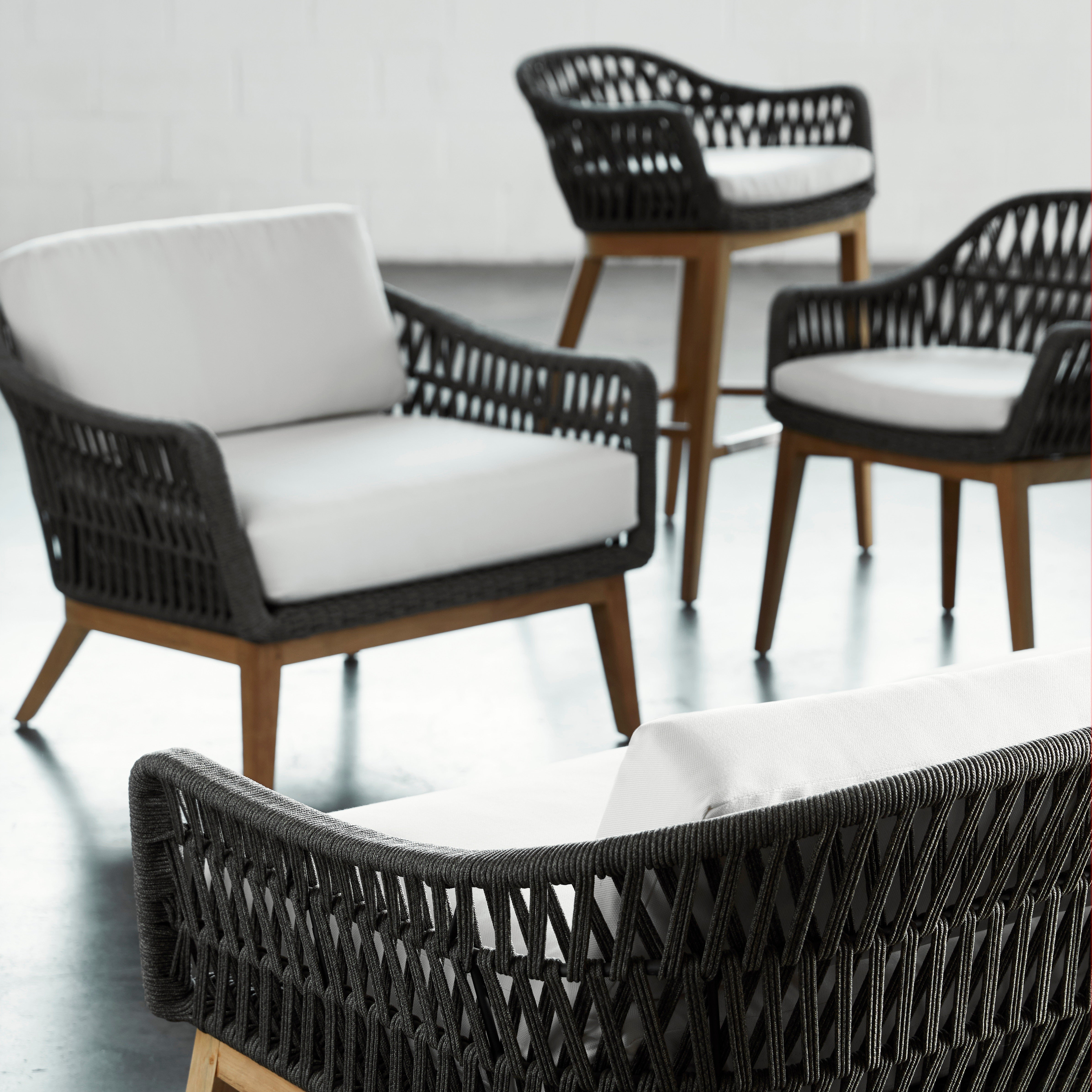 Palecek Furniture I/O SAILCLOTH SALT 64 / Motor Freight - Rate TBQ Palecek Napoli Outdoor 30" Barstool