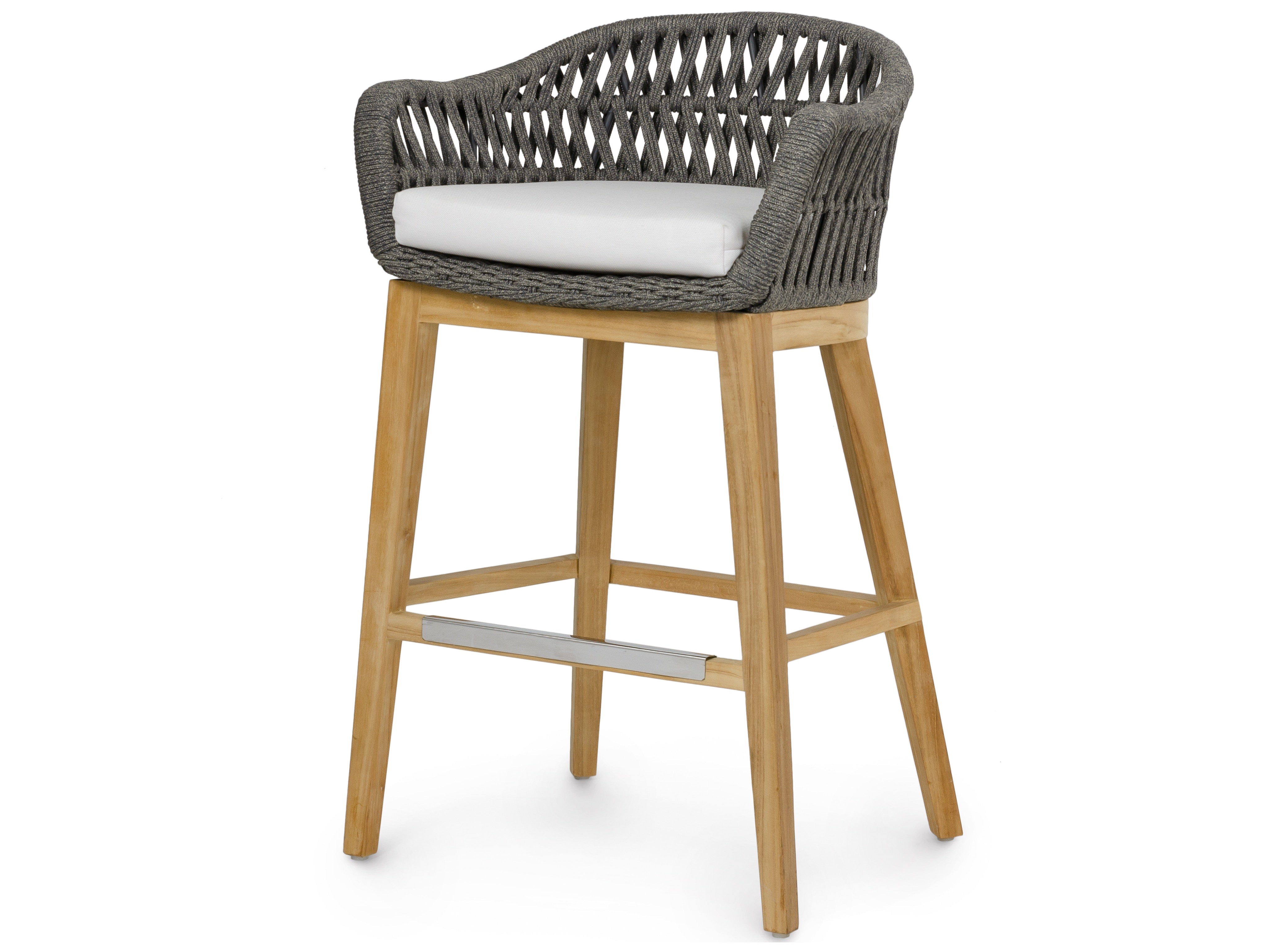 Palecek Furniture I/O SAILCLOTH SALT 64 / Motor Freight - Rate TBQ Palecek Napoli Outdoor 30" Barstool