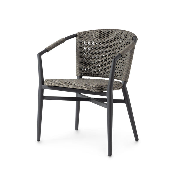 Palecek Furniture Default Title / Motor Freight - Rate TBQ Palecek Nina Outdoor Stackable Arm Chair, Charcoal