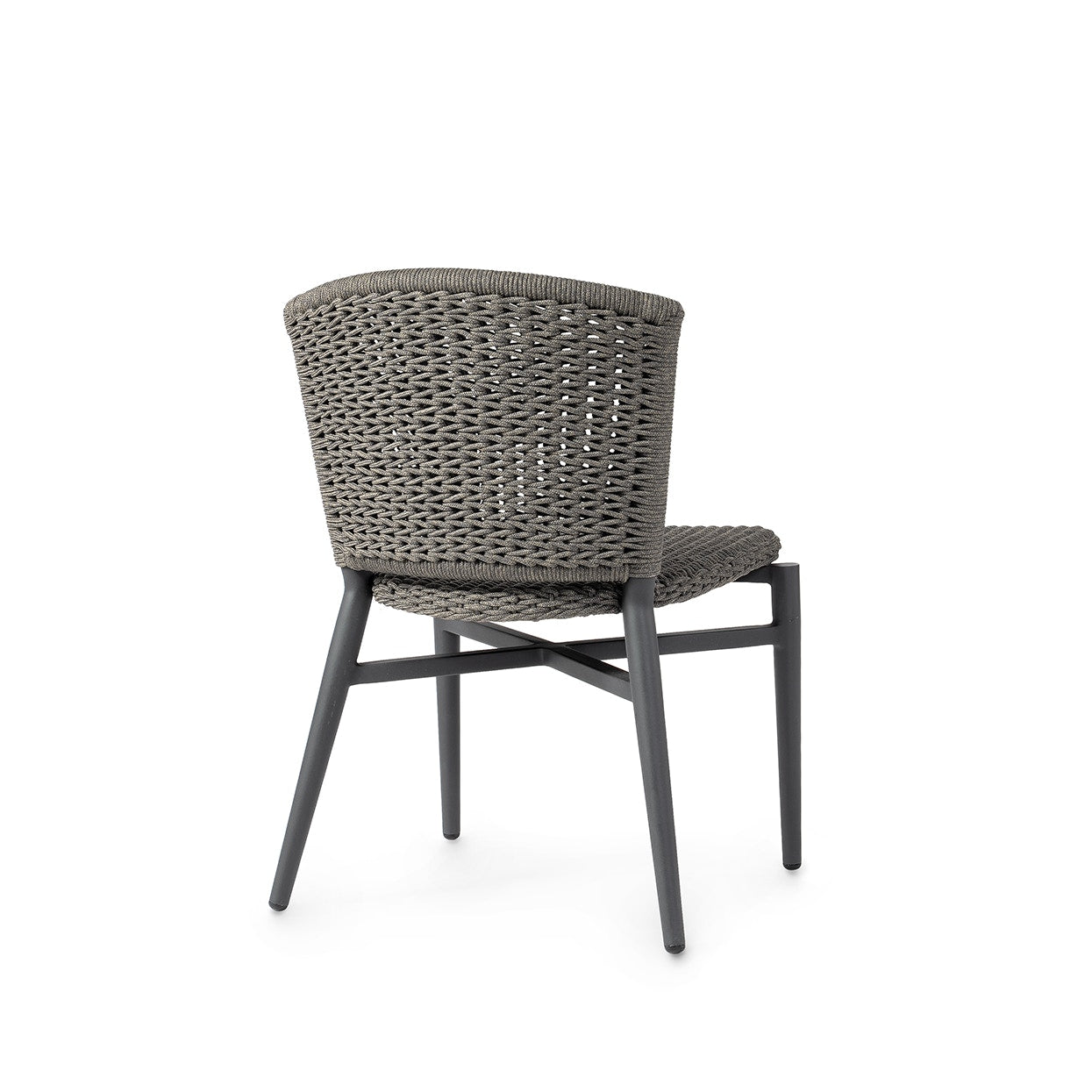Palecek Furniture Palecek Nina Outdoor Stackable Side Chair, Charcoal