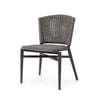Palecek Furniture Palecek Nina Outdoor Stackable Side Chair, Charcoal