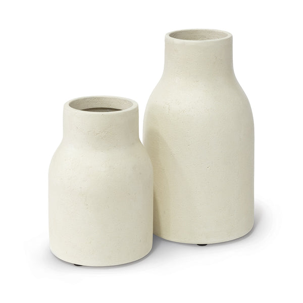 Palecek Home Decor Palecek Nova Cylinder Outdoor Urns Large, Set Of 2