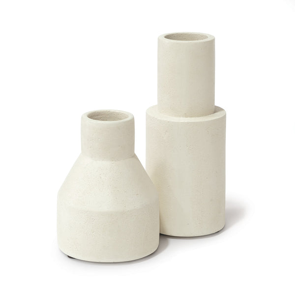 Palecek Home Decor Palecek Nova Outdoor Cylinder Urns Small, Set Of 2