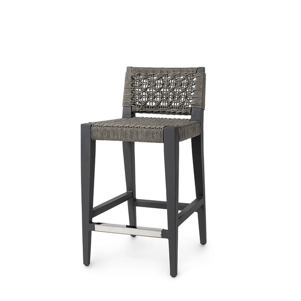 Palecek Furniture Default Title / Motor Freight - Rate TBQ Palecek Oliver Outdoor 24" Counter Stool, Charcoal