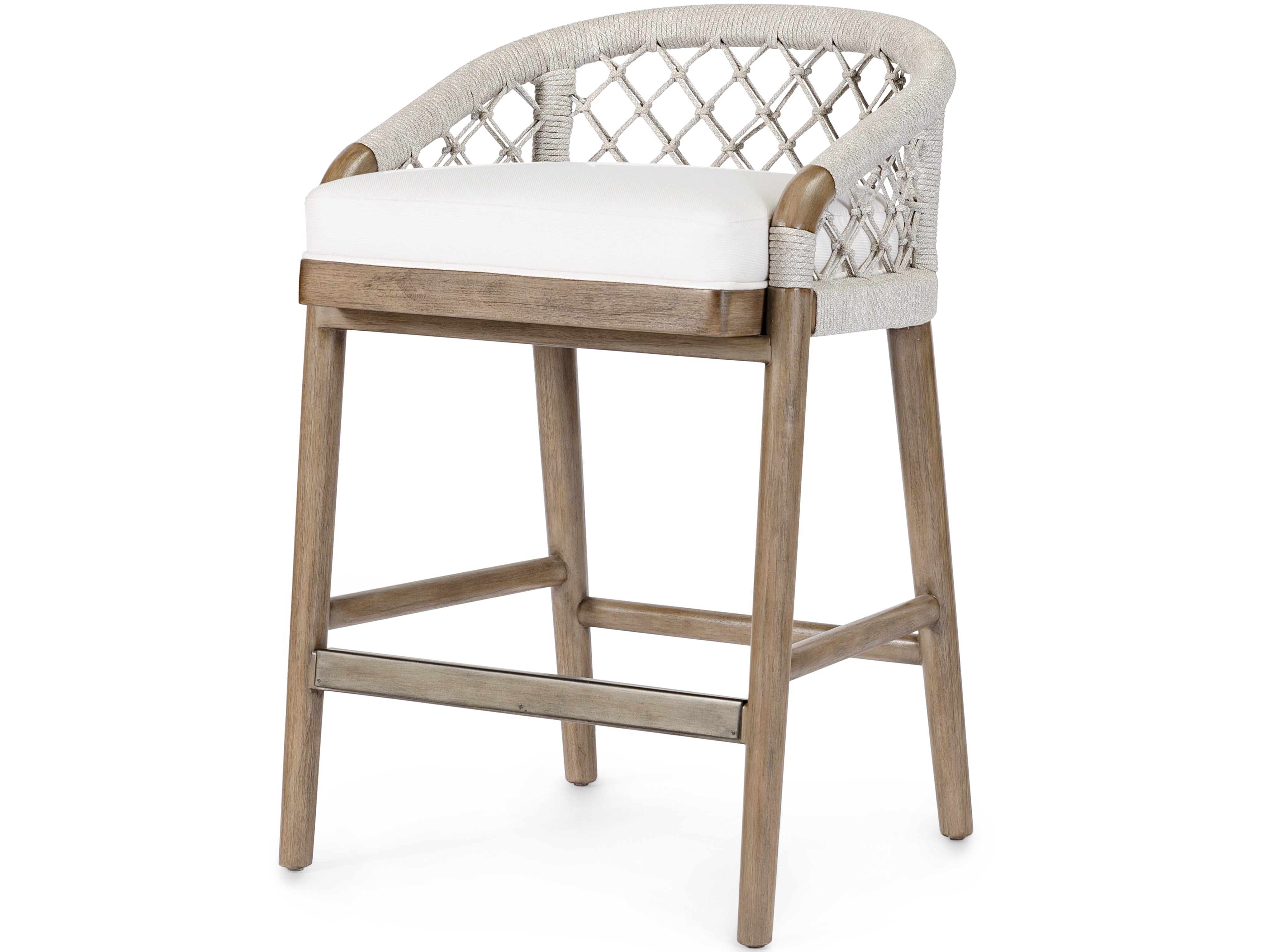 Palecek Furniture I/O SAILCLOTH SALT 64 / Motor Freight - Rate TBQ Palecek Otis 24" Counter Stool