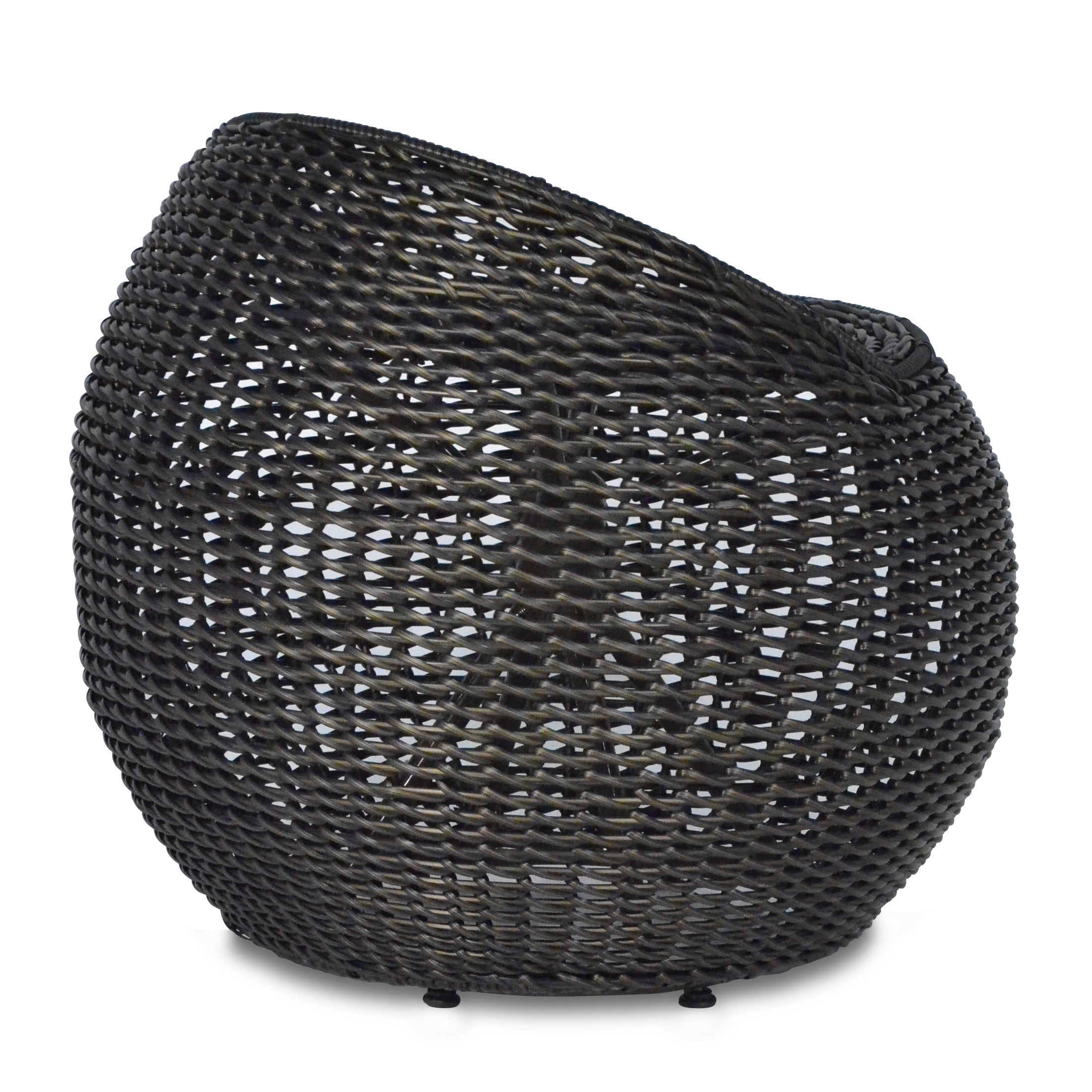 Palecek Furniture Palecek Outdoor Open Weave Wicker Swivel Stool, Espresso