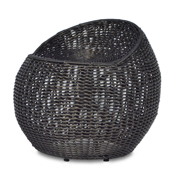 Palecek Furniture Palecek Outdoor Open Weave Wicker Swivel Stool, Espresso
