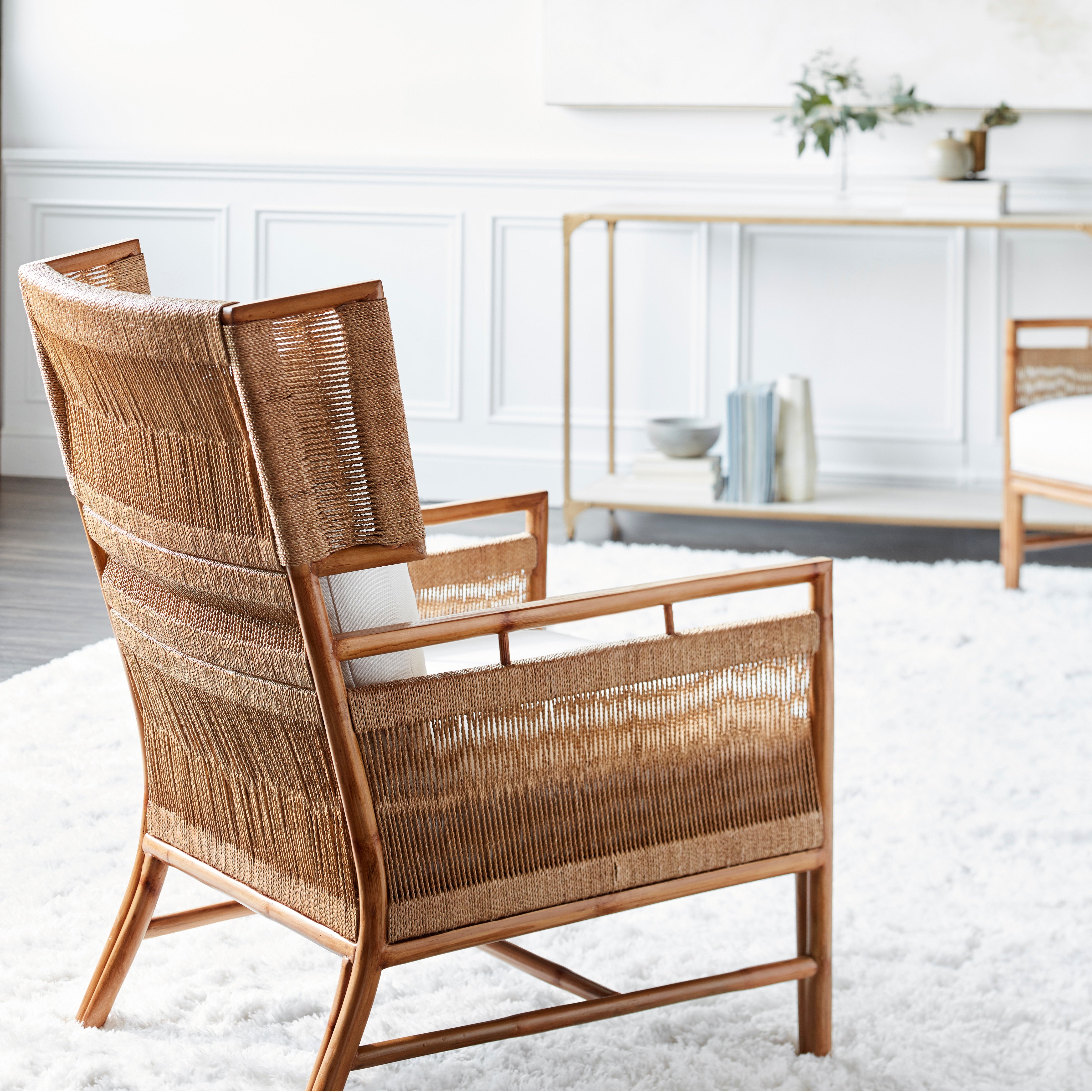 Palecek Lighting I/O BASKET WEAVE 4J / Motor Freight - Rate TBQ Palecek Owen Lounge Chair