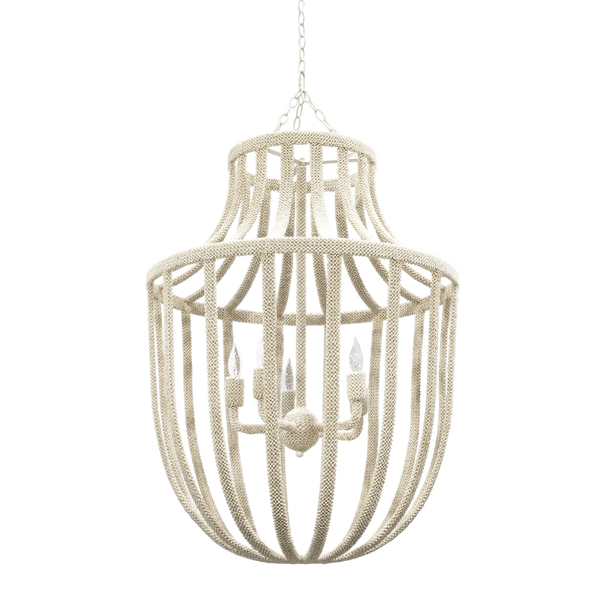 Palecek Lighting Default Title / Motor Freight - Rate TBQ Palecek Paloma Coco Chandelier White