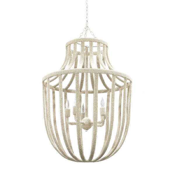 Palecek Lighting Default Title / Motor Freight - Rate TBQ Palecek Paloma Coco Chandelier White