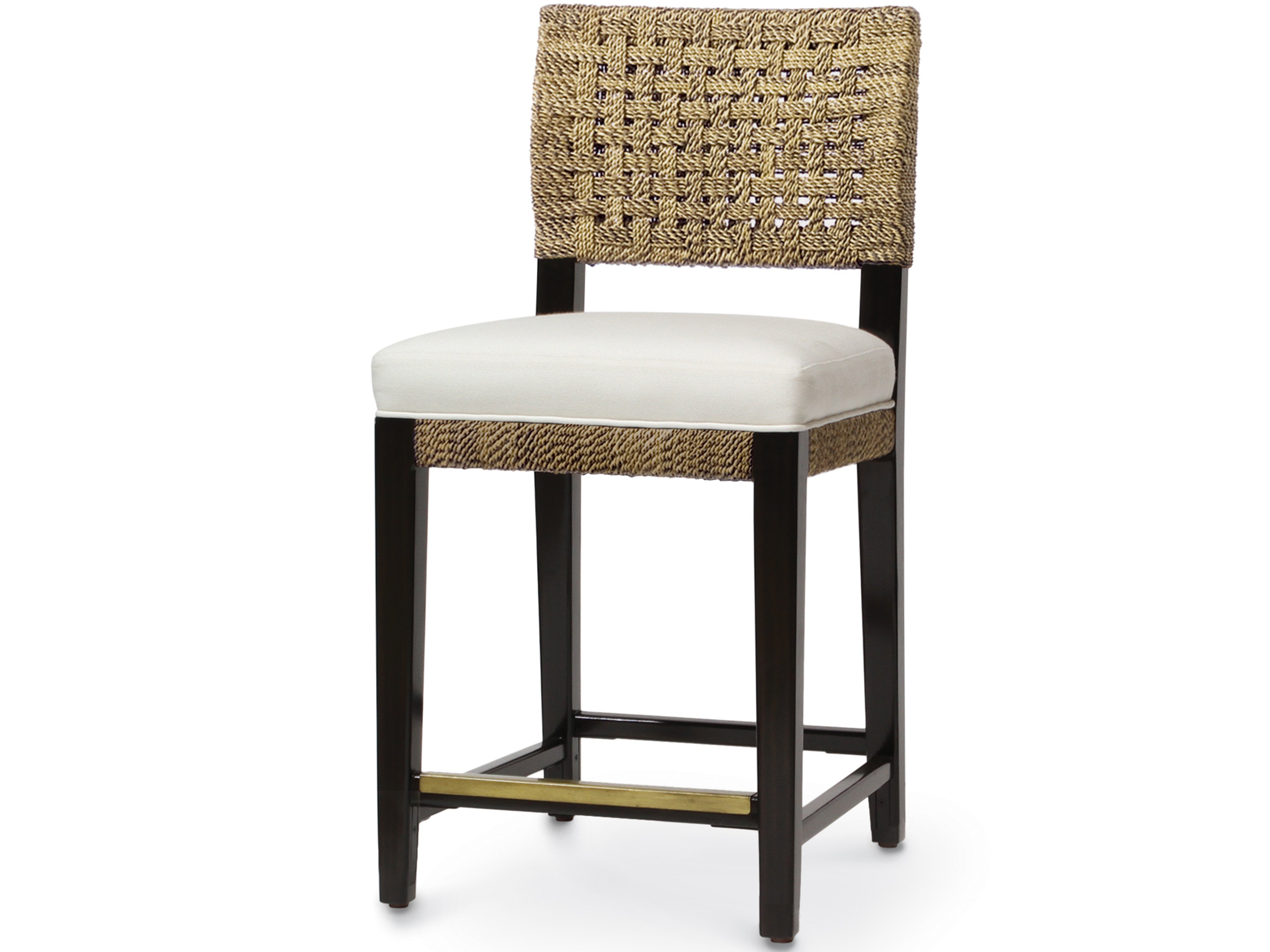 Palecek Furniture NATURAL CANVAS 01 / Motor Freight - Rate TBQ Palecek Panamawood 24" Counter Stool