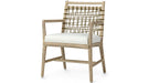 Palecek Furniture I/O BASKET WEAVE 4J / Motor Freight - Rate TBQ Palecek Pratt Arm Chair Cerused White