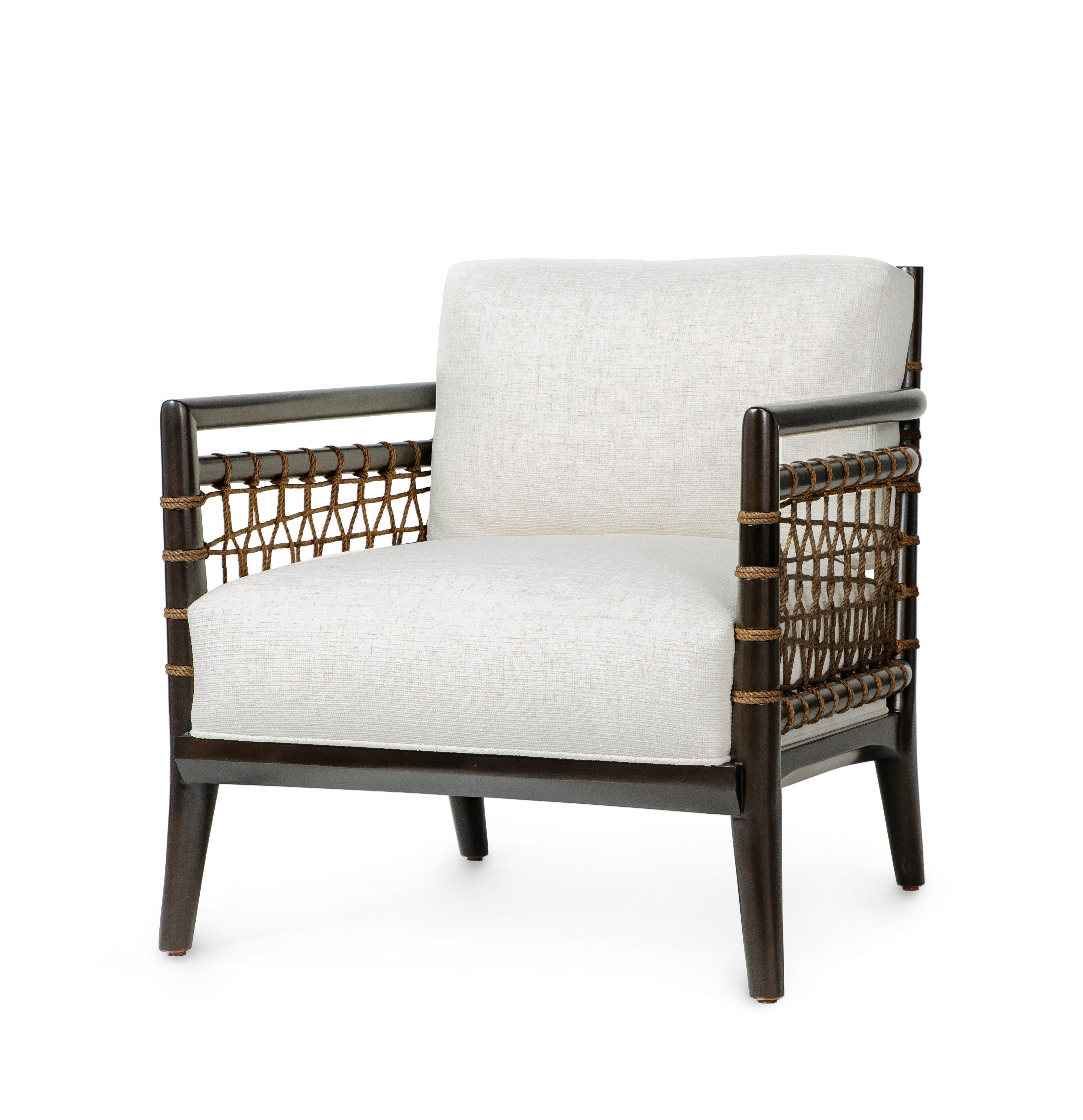 Palecek Furniture CHUNKY WEAVE OATMEAL 4S / Motor Freight - Rate TBQ Palecek Pratt Lounge Chair Espresso