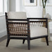 Palecek Furniture CHUNKY WEAVE OATMEAL 4S / Motor Freight - Rate TBQ Palecek Pratt Lounge Chair Espresso