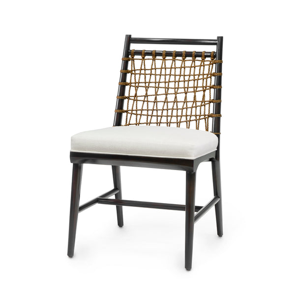 Palecek Furniture OYSTER HOPSACK 1E / Motor Freight - Rate TBQ Palecek Pratt Side Chair, Espresso