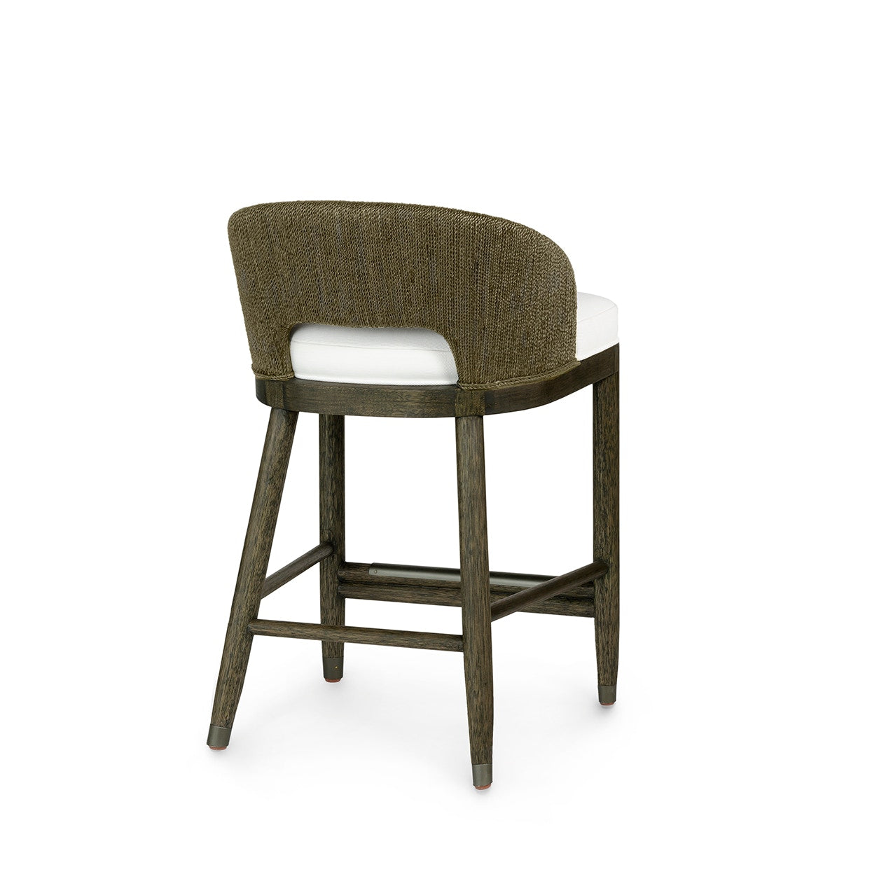 Palecek Furniture I/O BASKET WEAVE 4J / Motor Freight - Rate TBQ Palecek Prescott 24" Counter Stool Ash Grey