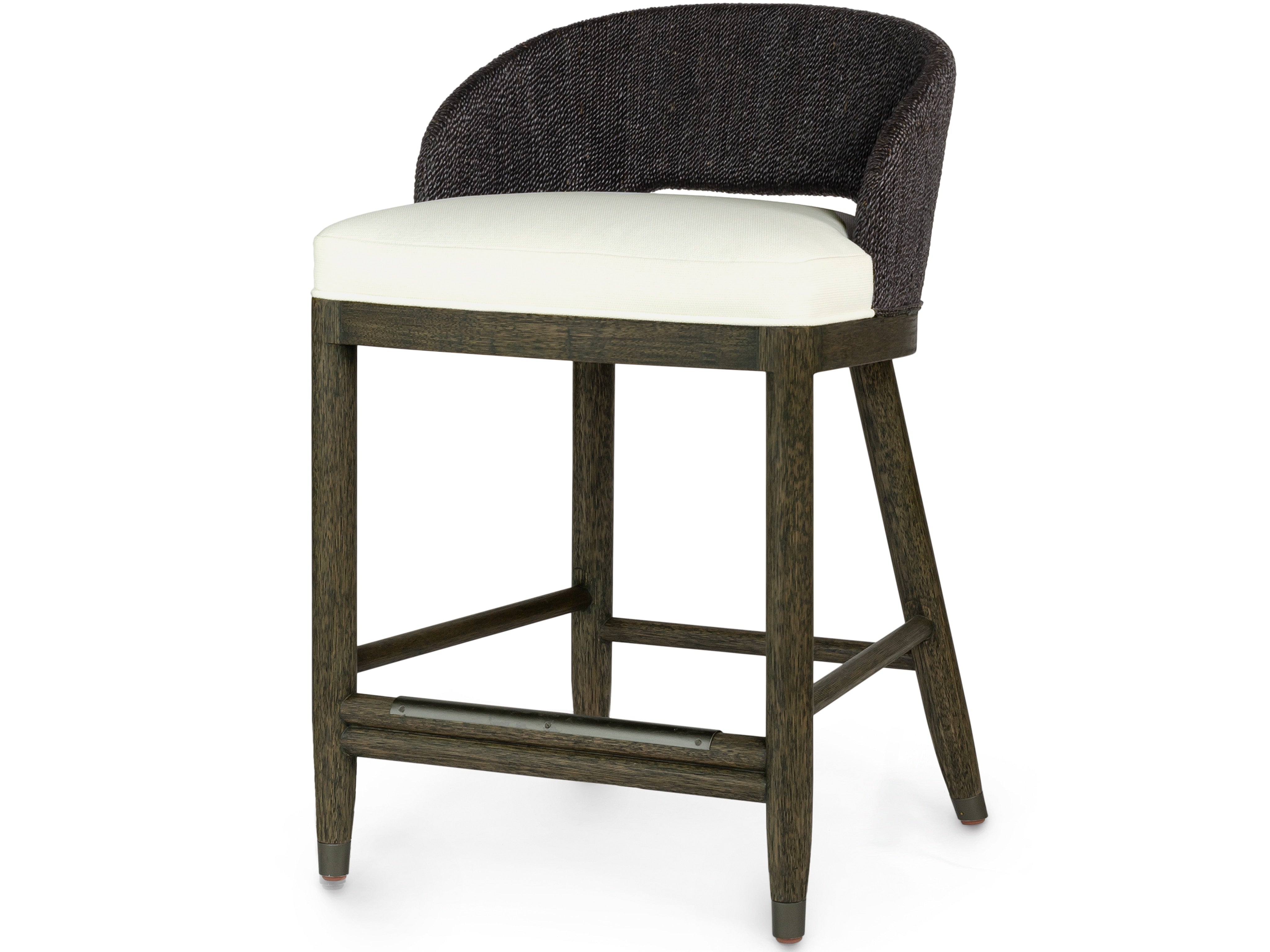 Palecek Furniture I/O BASKET WEAVE 4J / Motor Freight - Rate TBQ Palecek Prescott 24" Counter Stool Charcoal
