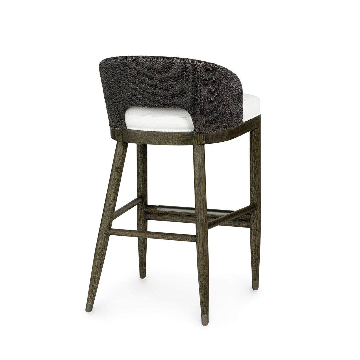 Palecek Furniture I/O BASKET WEAVE 4J Palecek Prescott 30" Barstool Charcoal