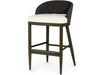 Palecek Furniture I/O BASKET WEAVE 4J Palecek Prescott 30" Barstool Charcoal
