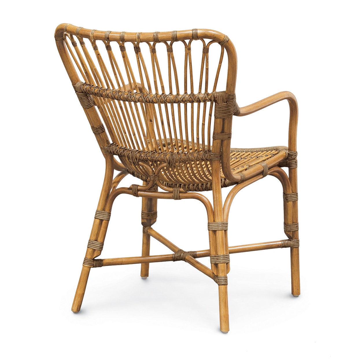 Palecek Furniture Default Title / Motor Freight - Rate TBQ Palecek Retro Rattan Dining Arm Chair