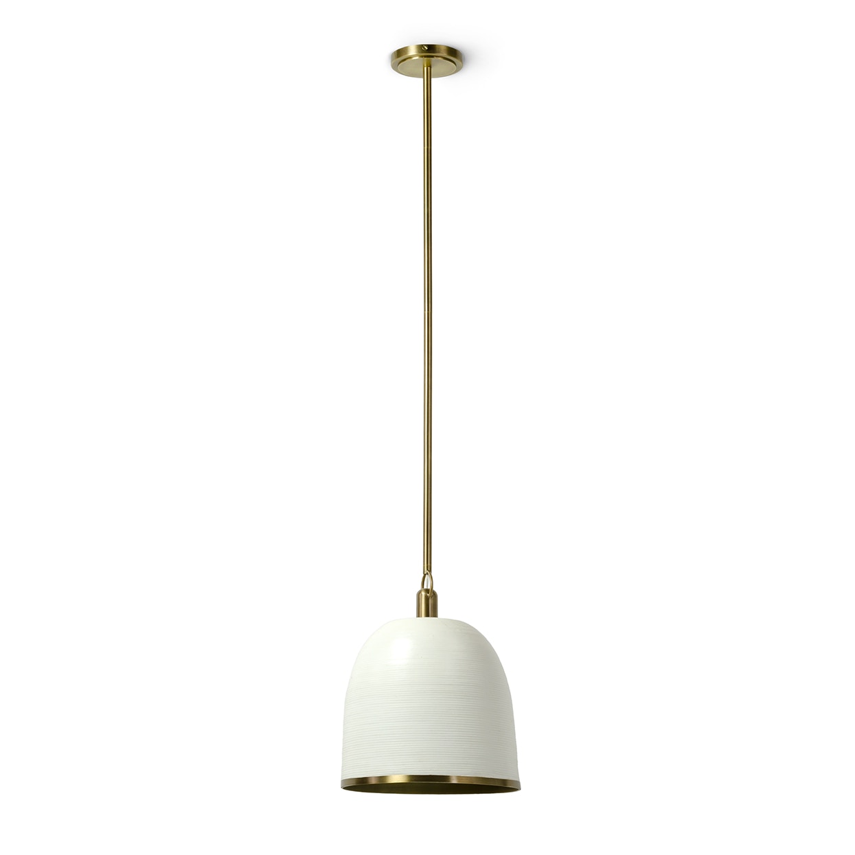 Palecek Lighting Palecek Rivoli Leather Pendant White