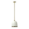 Palecek Lighting Palecek Rivoli Leather Pendant White