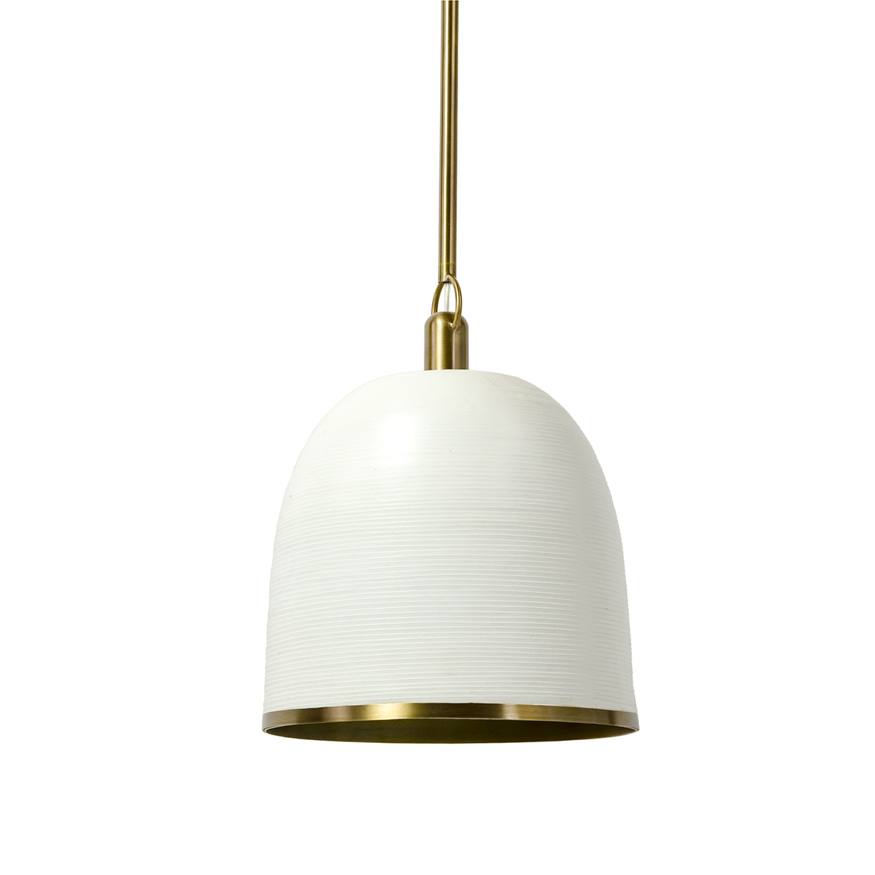 Palecek Lighting Palecek Rivoli Leather Pendant White