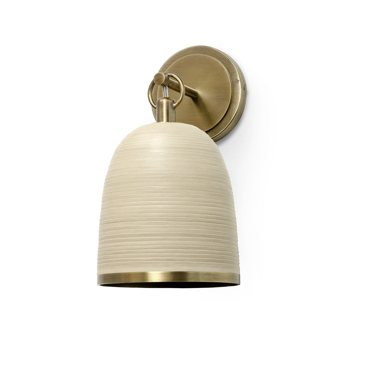 Palecek Lighting Palecek Rivoli Leather Sconce, Sand
