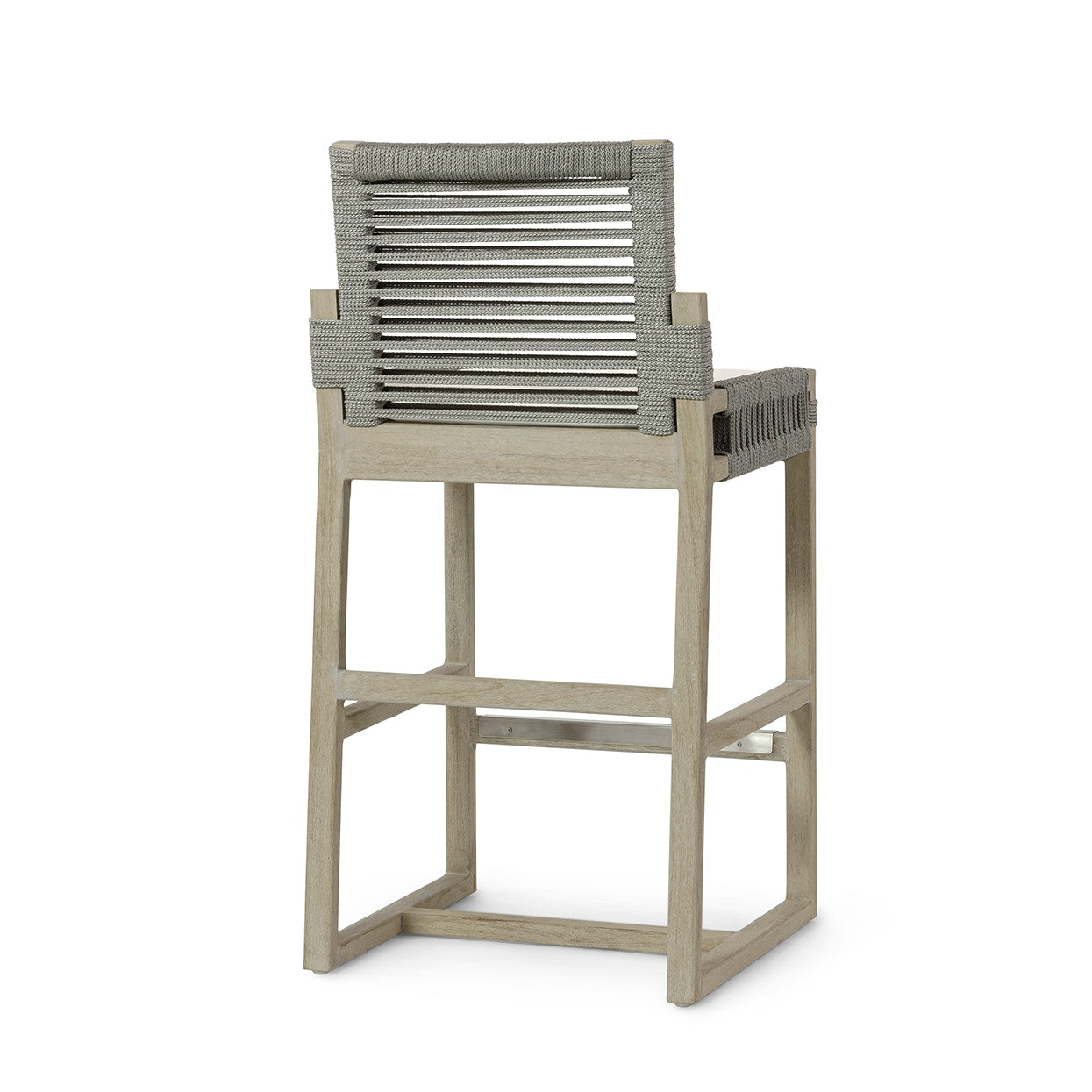 Palecek Furniture I/O BASKET WEAVE 4J / Motor Freight - Rate TBQ Palecek San Martin Outdoor 30" Barstool, Grey