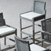 Palecek Furniture I/O BASKET WEAVE 4J / Motor Freight - Rate TBQ Palecek San Martin Outdoor 30" Barstool, Grey