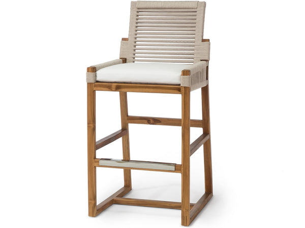 Palecek Furniture I/O SAILCLOTH SALT 64 / Motor Freight - Rate TBQ Palecek San Martin Outdoor 30" Barstool, Taupe