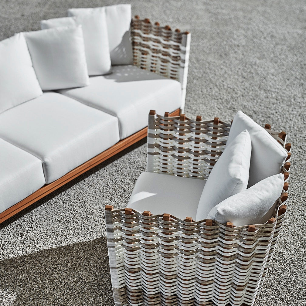 Palecek Furniture I/O SAILCLOTH SALT 64 / Motor Freight - Rate TBQ Palecek San Martin Outdoor Lounge Chair
